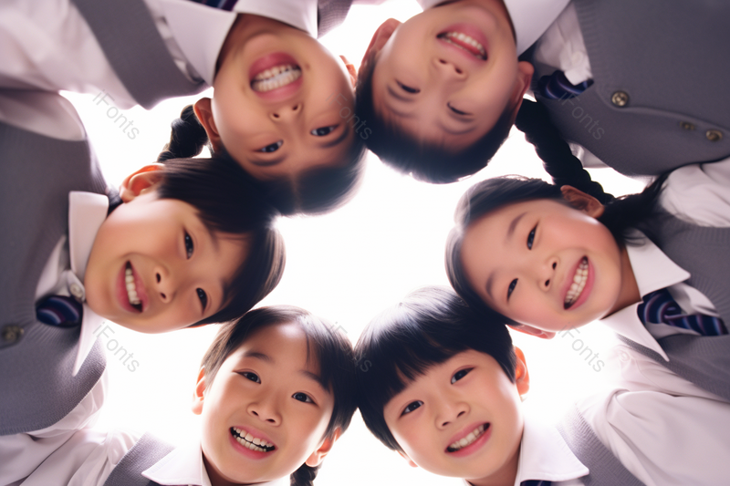 开心快乐的小学生合影留念,高清,摄影图,摄影图片,图片大全,摄影图免费下载